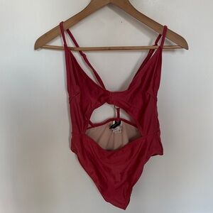 MinkPink Red Cutout Bodysuit